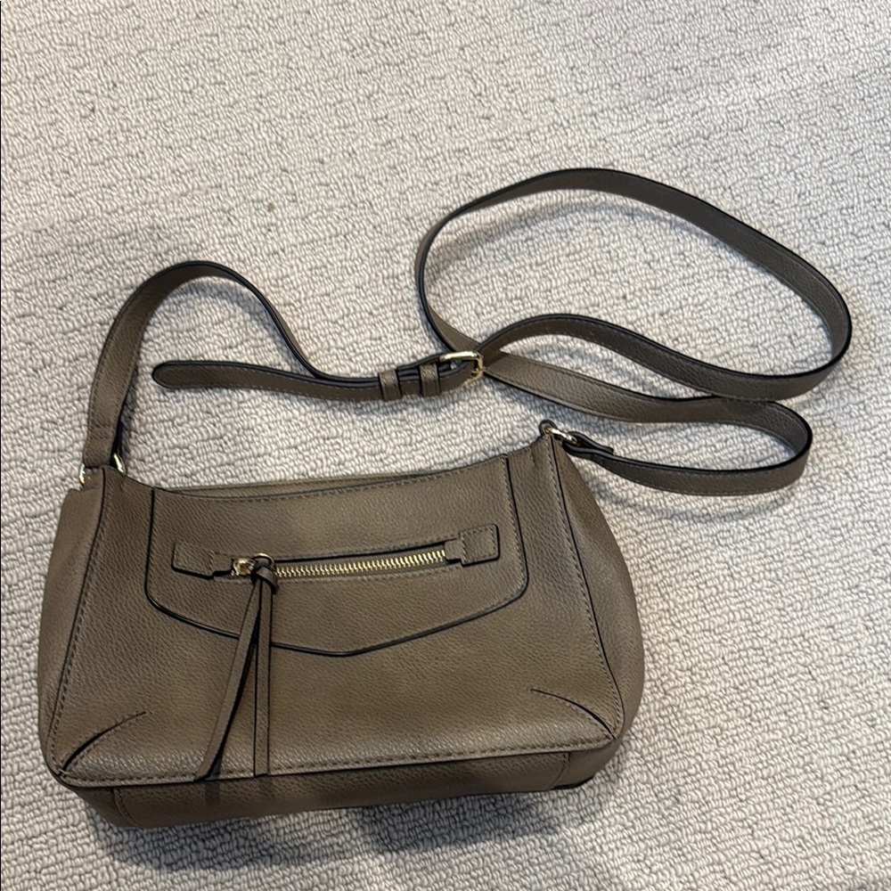 Market & Spruce Olive Tan Crossbody Bag with Adjustable Strap
